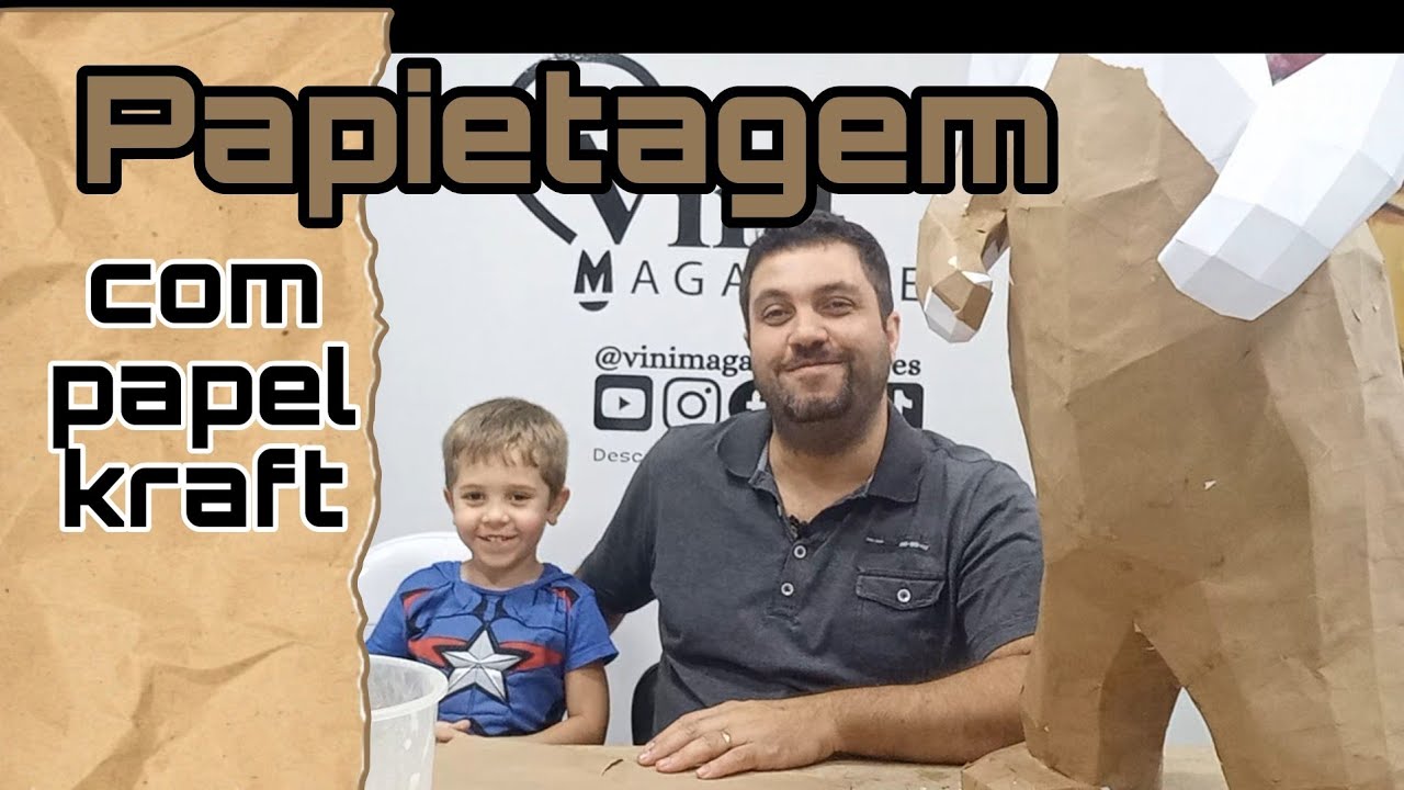 Papietagem com papel kraft