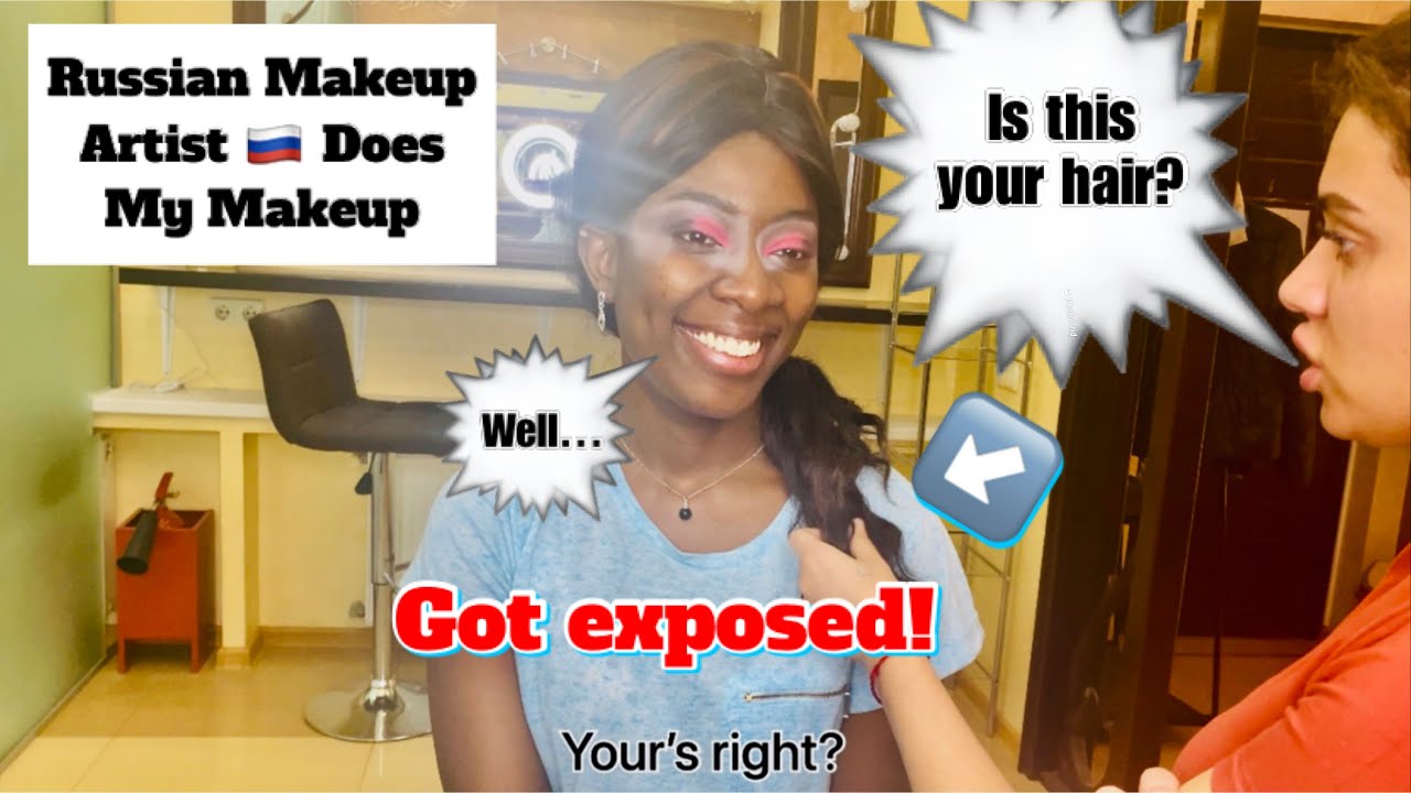 Black Girl Gets Makeup Done By Russian Makeup Artist *The Result😨* | Black Girl In Russia🇷🇺