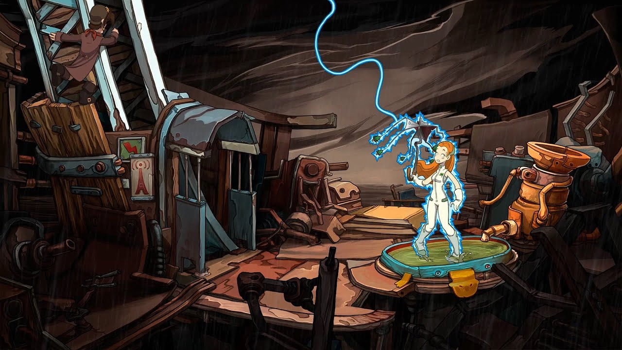 Chaos on Deponia Walkthrough #10 - Tuna cans, Winning ticket, Inverter, Canister, Pool, Shoe