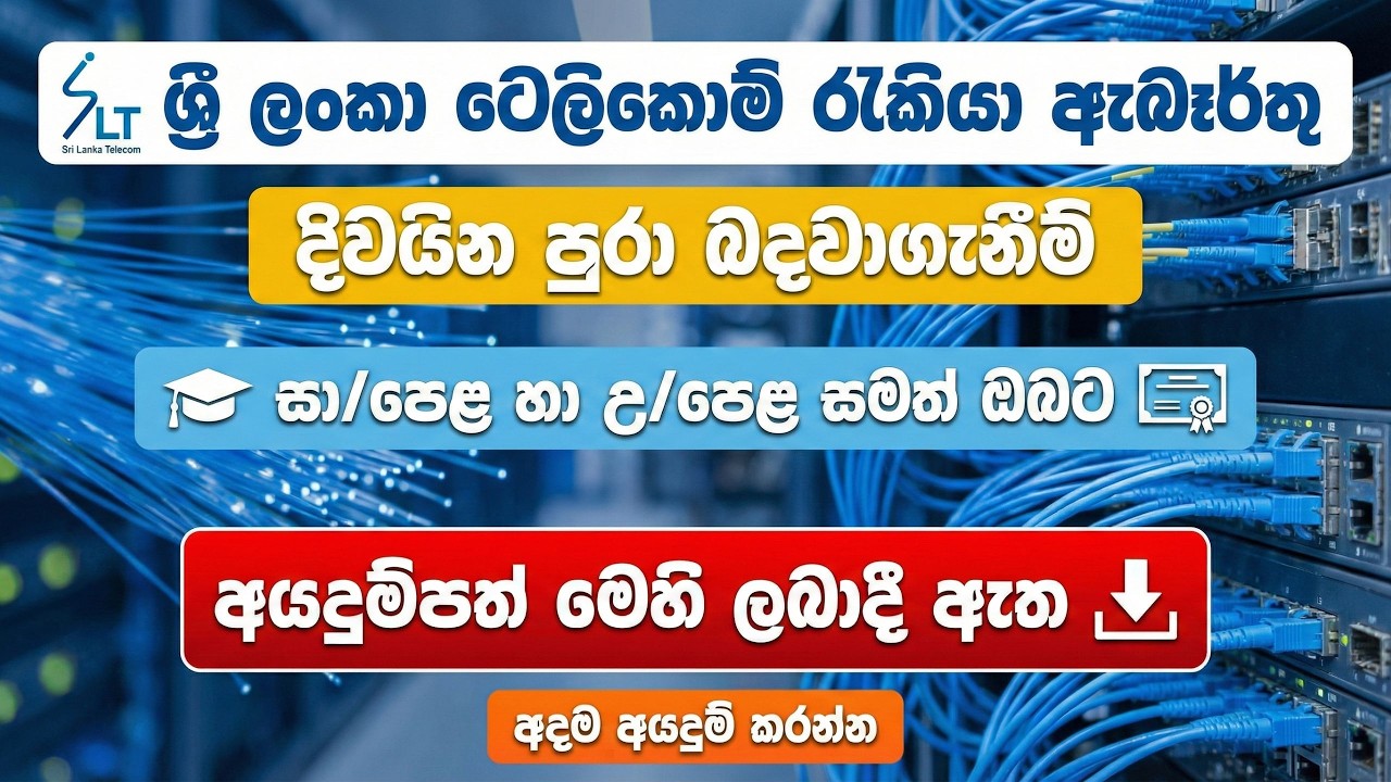 SLT Mobitel Job Vacancies in Sri Lanka 2026 I Best Jobs Sinhala I New Job Opportunities