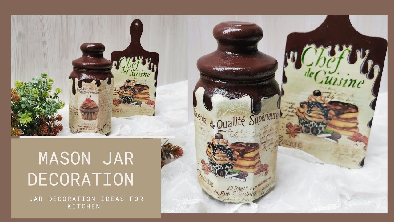 Diy Kitchen Decor Jars|Amazing DIY Ideas For Decorating Jars|Glass Jars DIY Crafts|Decoupage Jars.