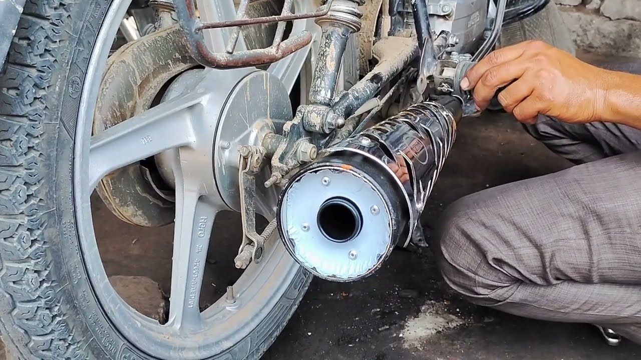 splendor plus top to loud 🔊 sound exhaust 💥 best' low price #bikemaster07 #splendor 👍