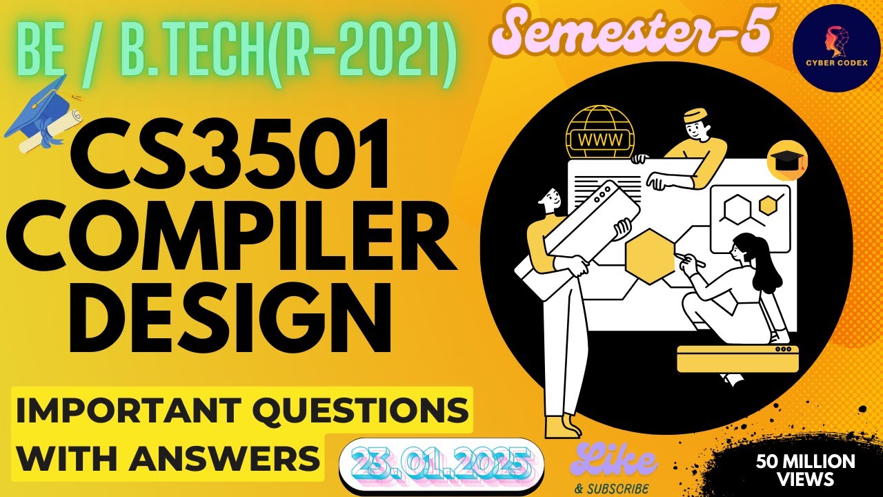 CS3501  Compiler Design Important Questions with Answers in Tamil | Last Min Revision | AU R-2021
