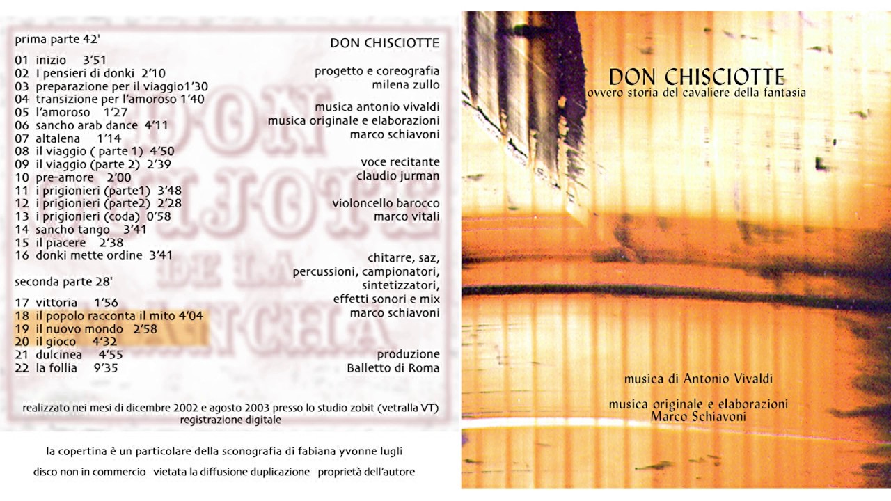 Don Chisciotte - Marco Schiavoni - Antonio Vivaldi. Brani n° 18, 19 e 20