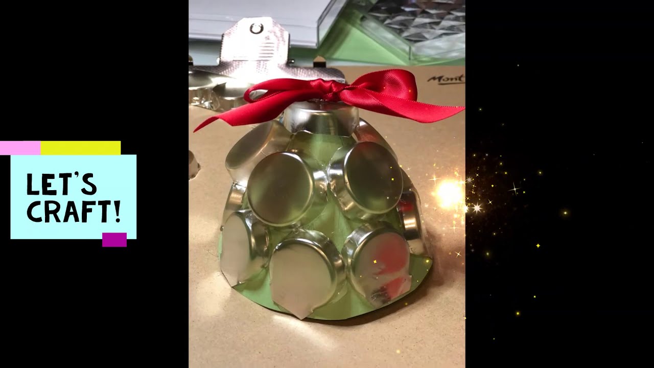 HOW to RECYCLE FERRERO ROCHER Box holder tray make a Christmas BELL decoration.