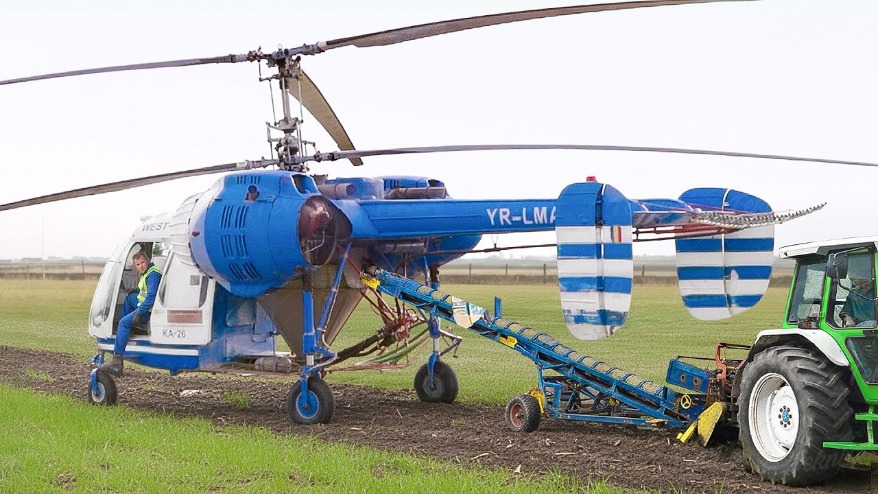 Starting The Weird But Special Helicopter Built Like a Tractor