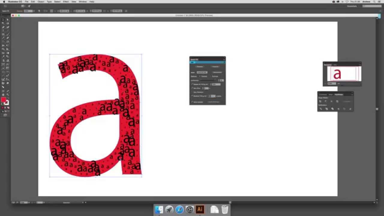 ColliderScribe  plugin and space fill with letters in Illustrator tutorial