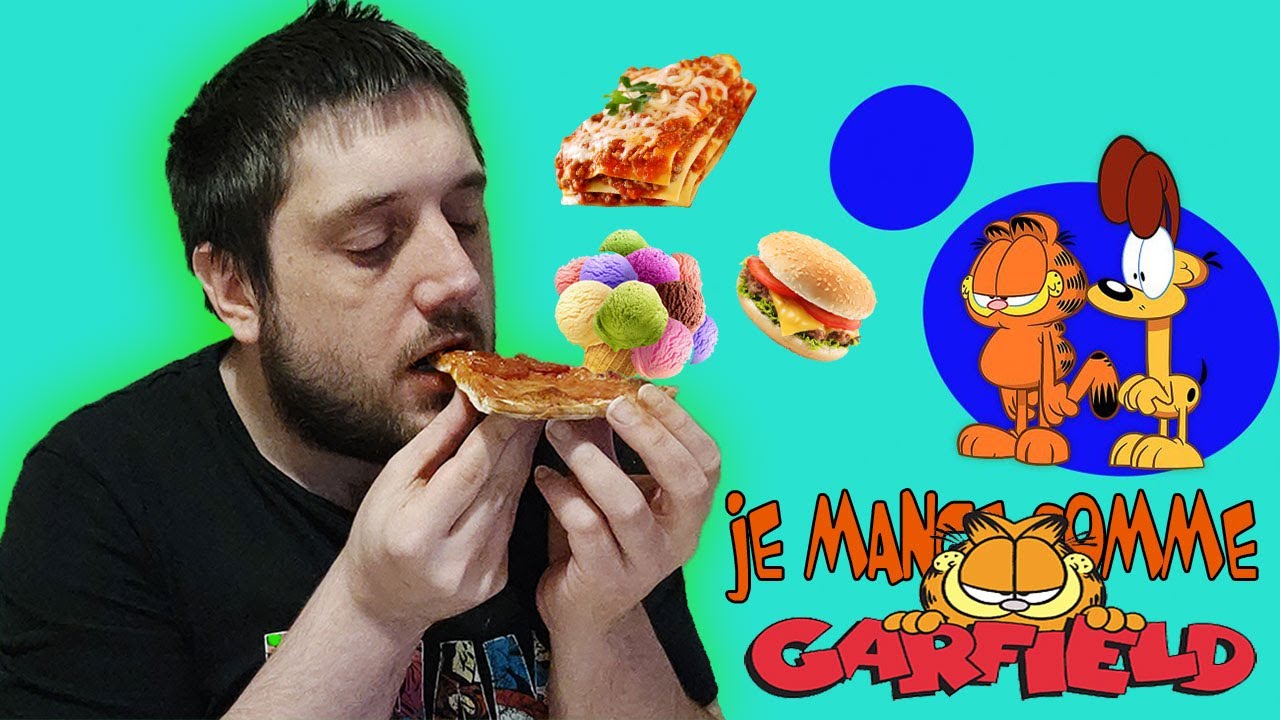 ASMR FR : JE MANGE QUE LA NOURRITURE DE GARFIELD