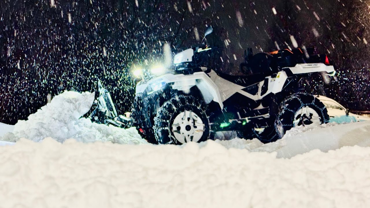 SNÖKEDJOR ELLER INTE? 🤔 - snöröjning med atv