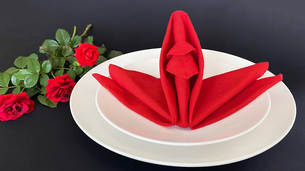 How to Fold a Napkin into an Angels Bird
