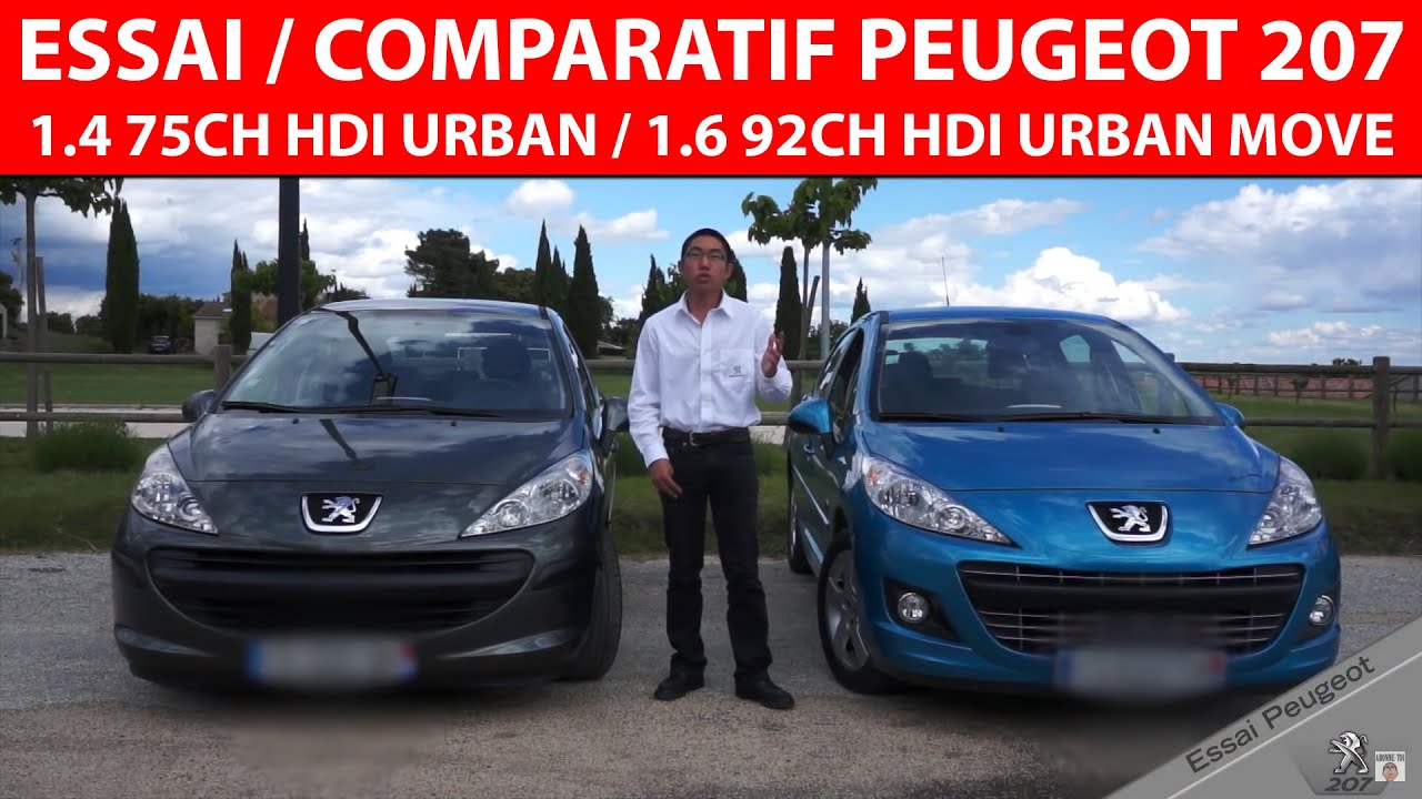 Essai/Comparatif Peugeot 207 Urban 1.4 70ch et urban move 1.6 92ch