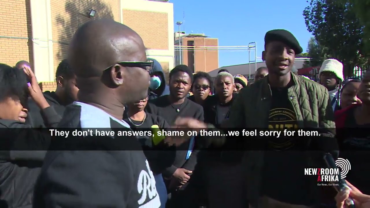 Nursing students protest outside Chris Hani Baragwanath campus