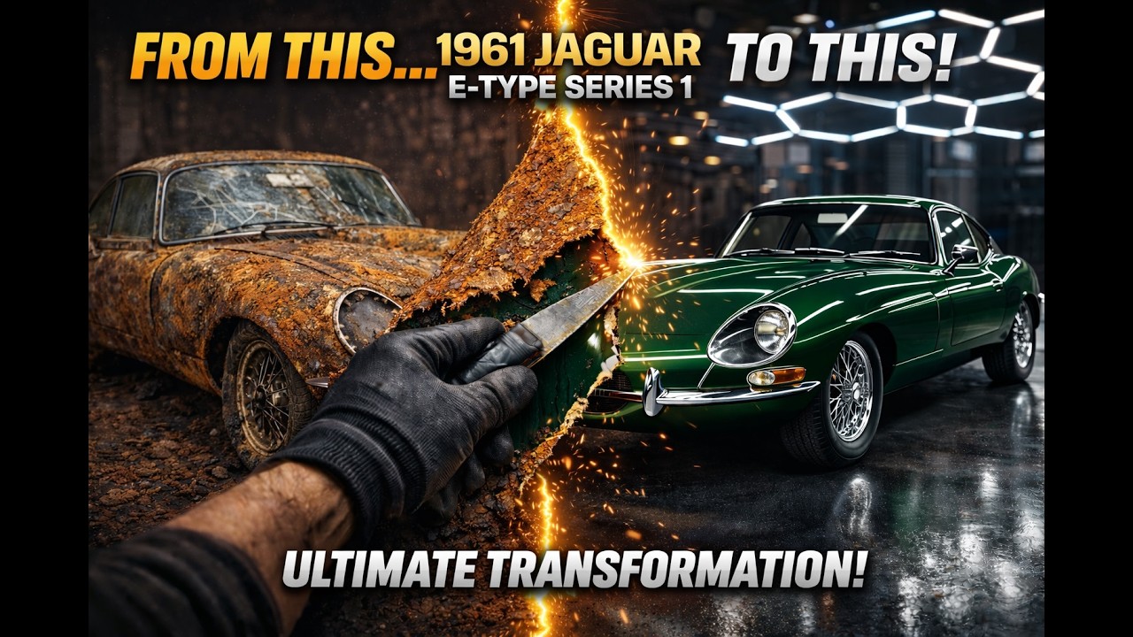 1961 Jaguar E-Type FULL Restoration - From Extreme Rust to Mirror Finish (ASMR)