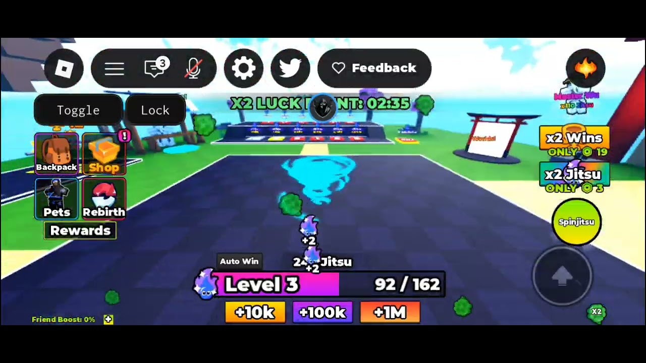 1+ Spinjitsu Escape Script - Auto Win, Auto Rebirth, Auto Hatch (No Key)
