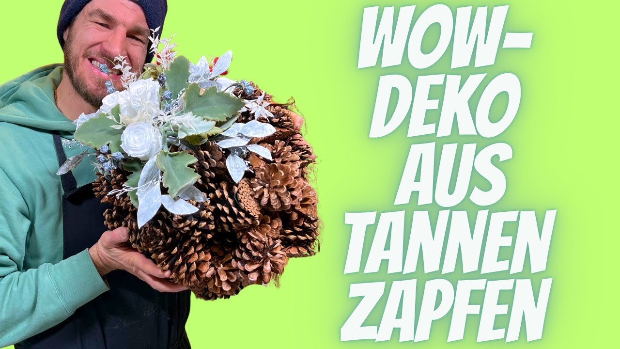 Exklusive Frühling-Deko selber machen - Kugel aus Zapfen, Rosen & Naturmaterialien | Profi Anleitung