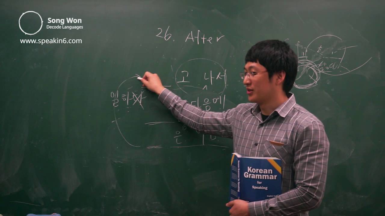 Songwon Korean Grammar for Speaking Free Lesson Unit 26 'After'