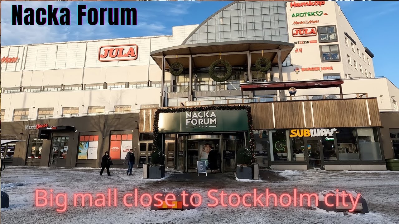 Nacka Forum Mall. Big mall close to Stockholm city. Short bus trip from Slussen.