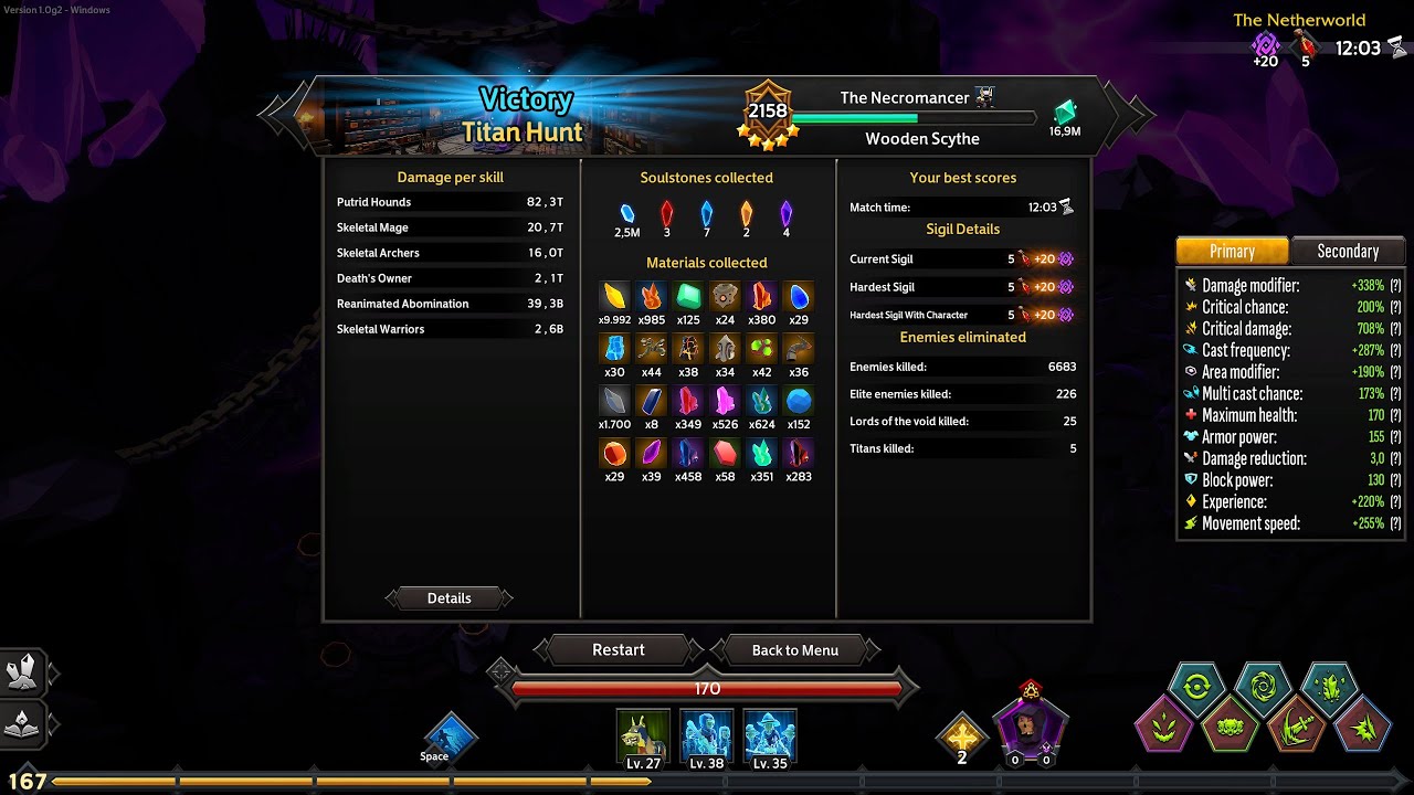 Soulstone Survivors - Titan Hunt +20 Speedrun in 12:03 min.