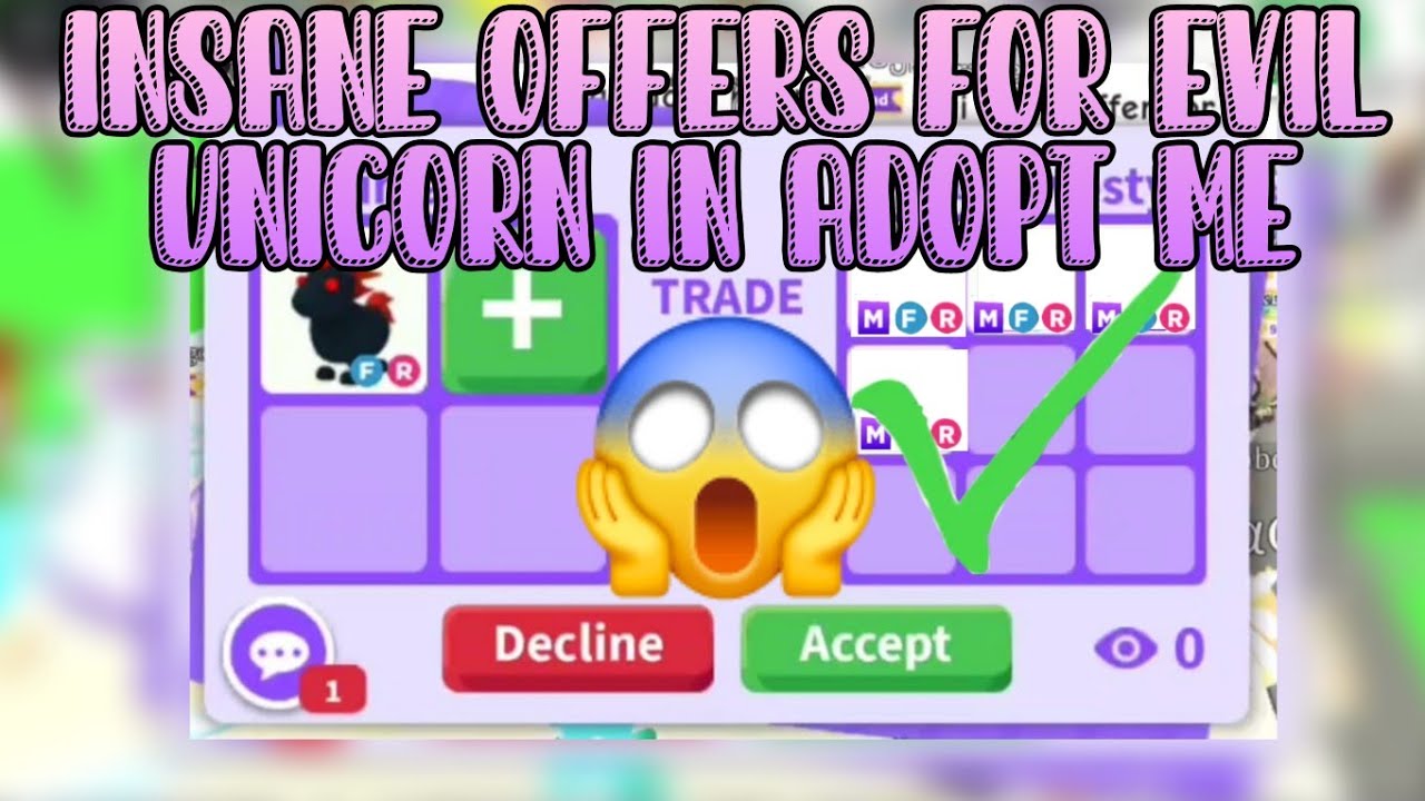 БЕЗУМНЫЕ предложения за моего злого единорога из «Adopt Me»! (Огромные ШОКИРУЮЩИЕ переплаты?!)🍁🤯
