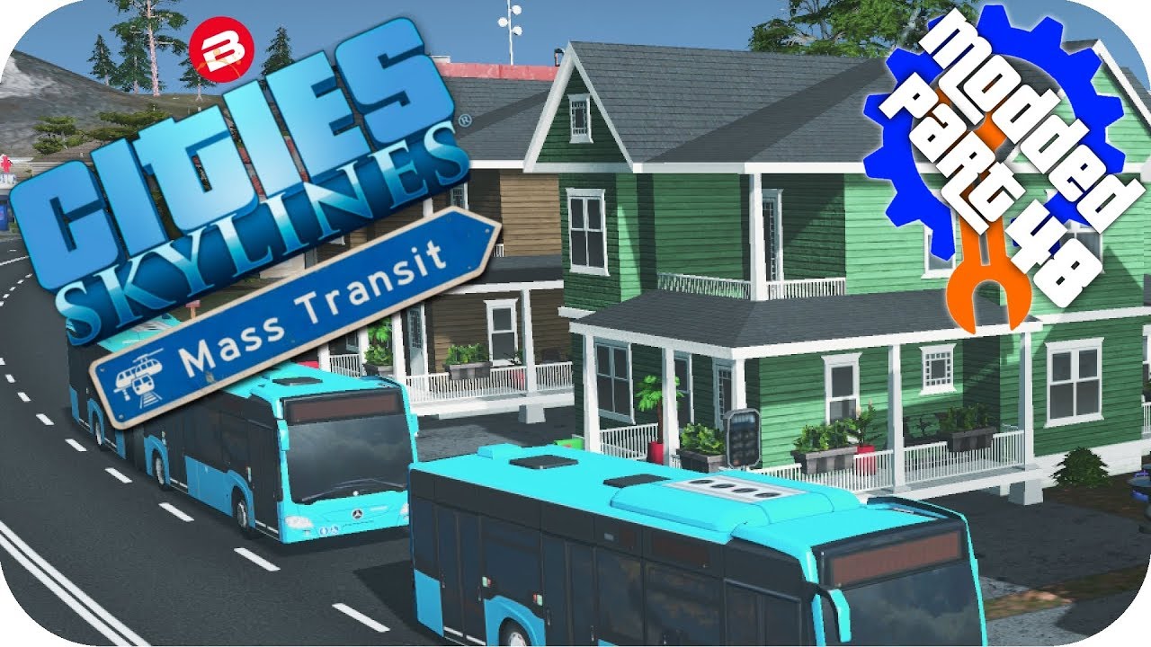 Cities Skylines Gameplay: ISLAND TRANSPORT EXPANSION Cities: Skylines Mods MASS TRANSIT DLC #48