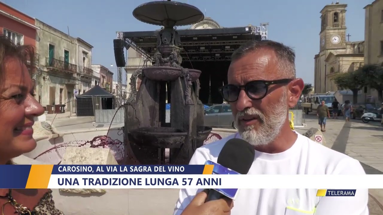 CAROSINO, AL VIA LA SAGRA DEL VINO, UNA TRADIZIONE LUNGA 57 ANNI di NICLA PASTORE