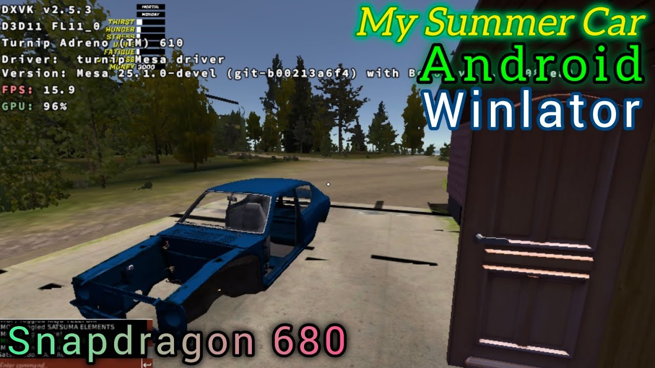 My Summer Car (Winlator Amod 7.1.5 glibc, Snapdragon 680 / 4 GB Ram)
