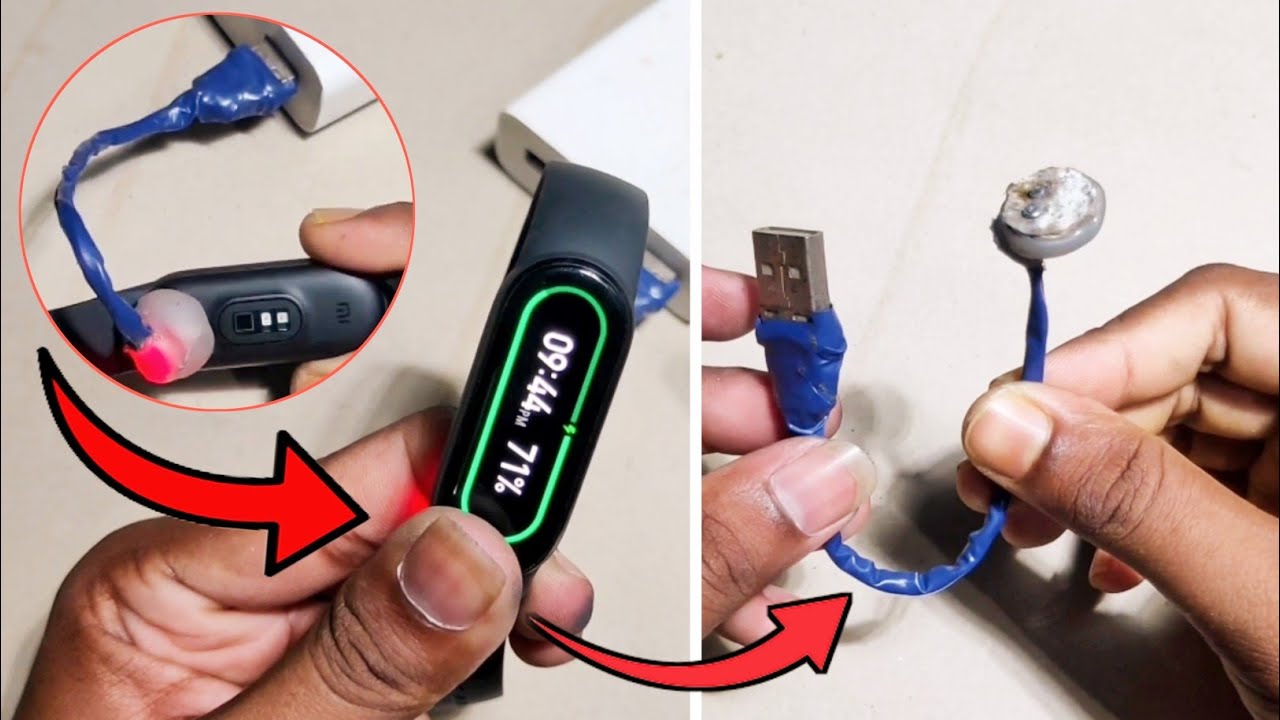 How To Make Mi Band 6 Magnetic Charger In Only 5 Rupiss | Dry Magnetic Charger make