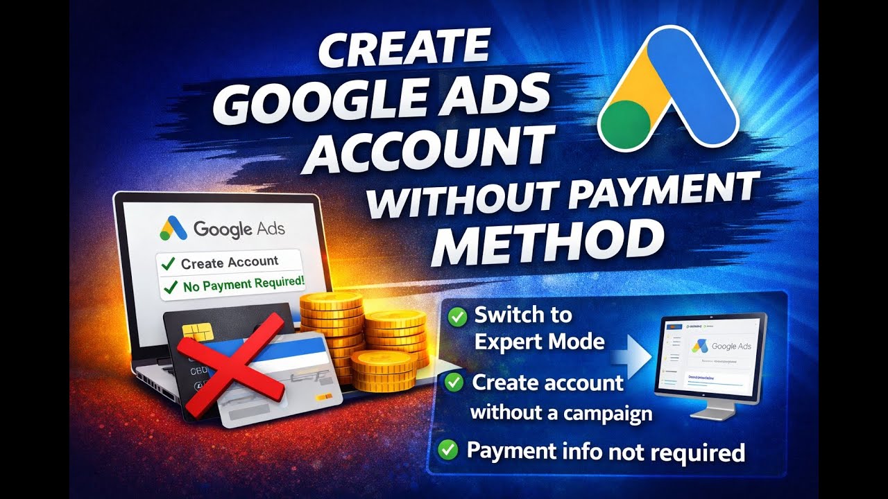 Payment Method ছাড়া Google Ads Account খোলার সহজ উপায়  2026 Latest Update  Bangla Tutorial