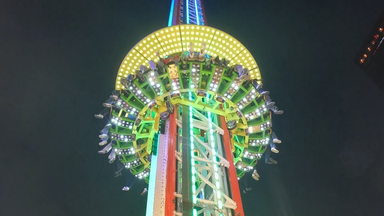 The Lion Tower - Maier: A breathtaking drop from 85m! ( Offride / POV ) [ Herbstmesse Basel 2024 ]