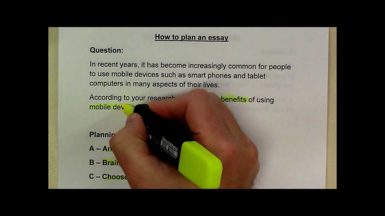 How to plan an essay