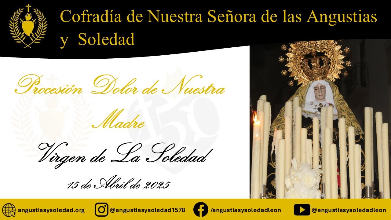 [4K] Procesión Dolor de Nuestra Madre 2025. Nuestra Señora de la Soledad