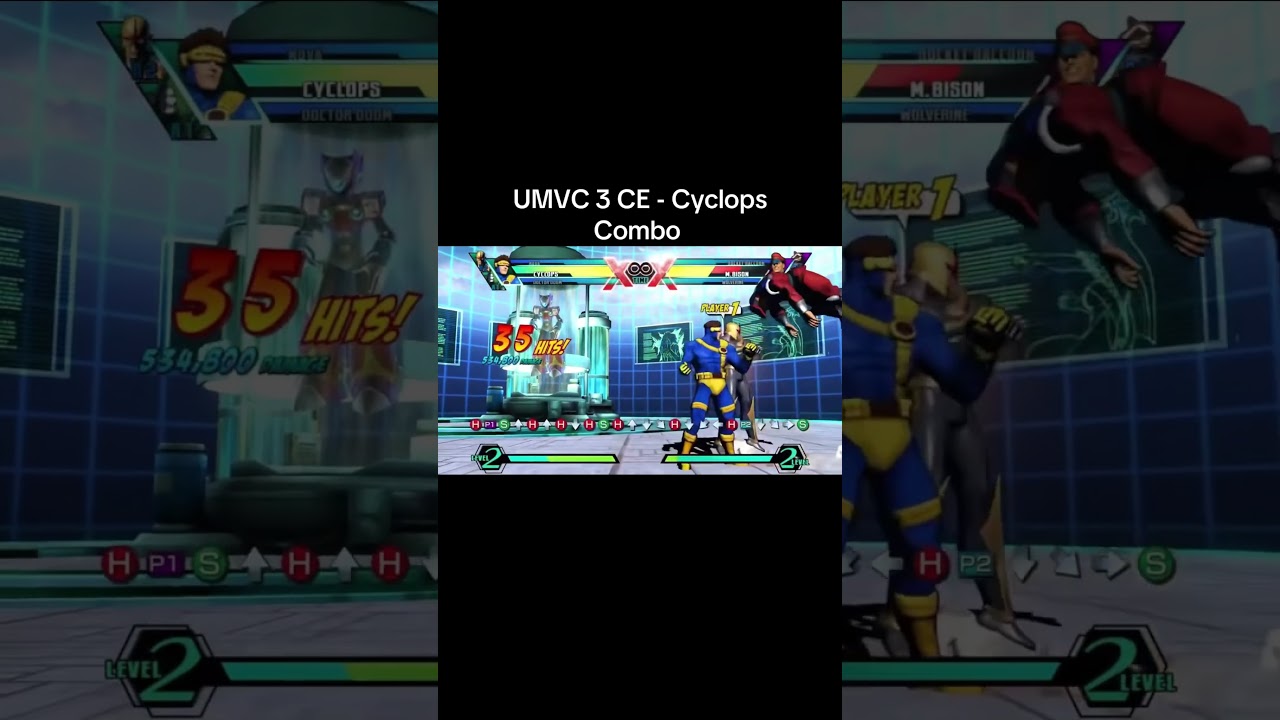 UMVC 3 CE - Cyclops Combo #marvelvscapcom #umvc3 #umvc3mods #cyclops #xmen