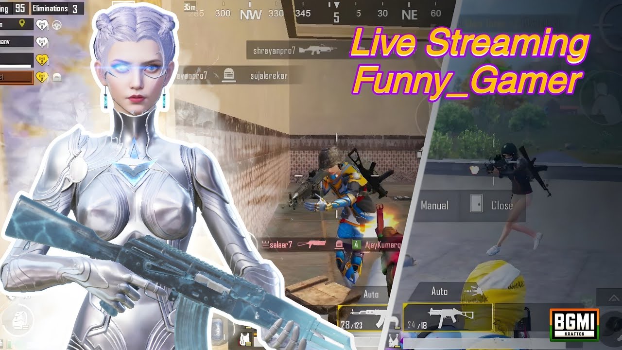 BGMI Live Streaming For Funny Gamer YT RankPush Ace Master Promoting match PUBGMobile