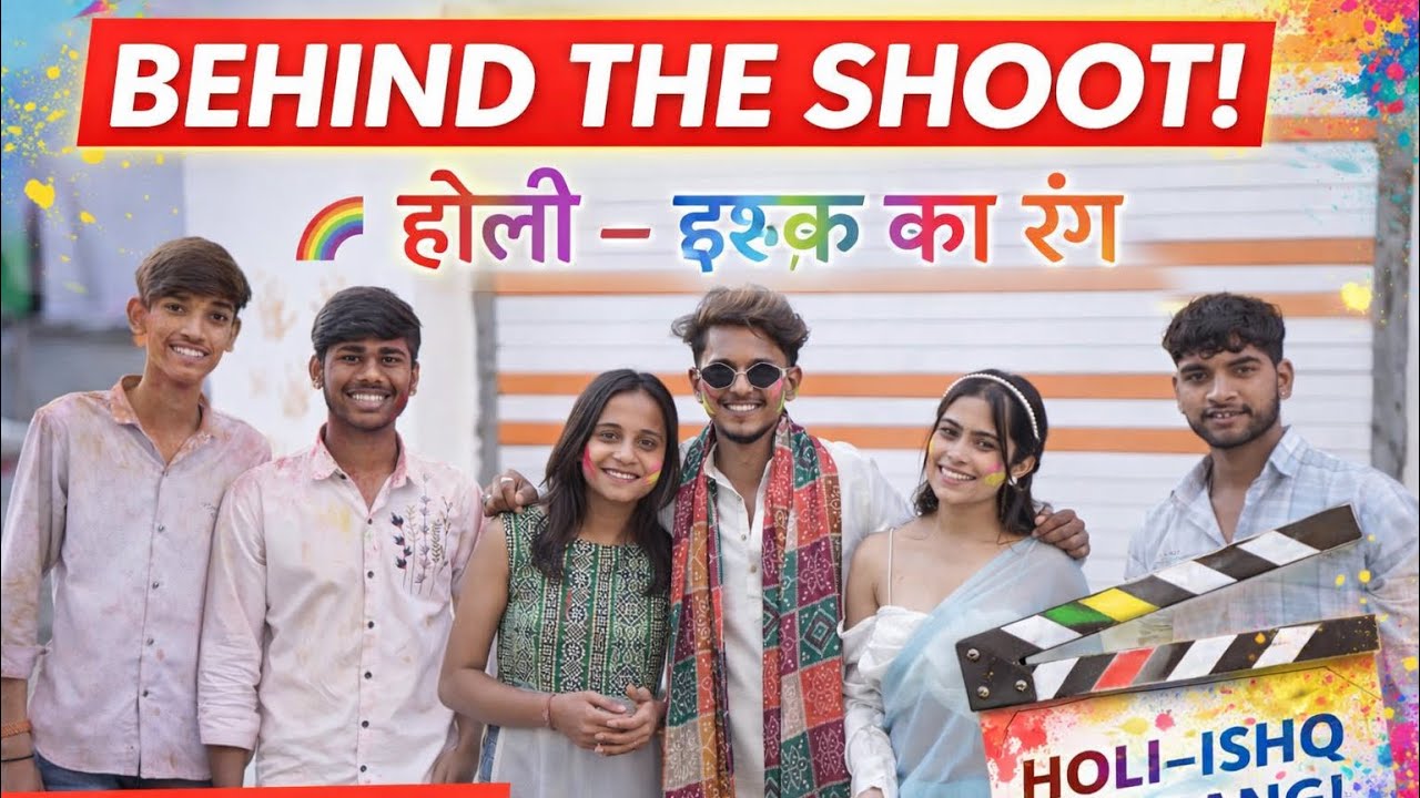 Behind The Shoot of Holi Series 🌈 | Unlimited Fun 😜 vinay jadhav vlogs	