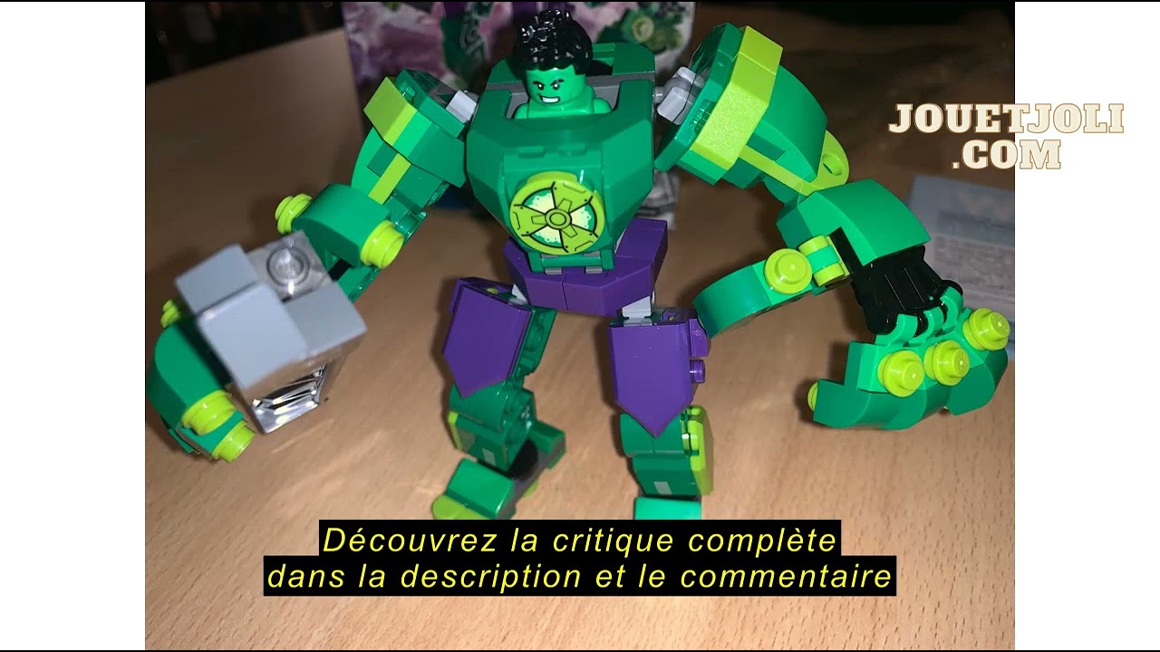 Avis sur la LEGO 76241 Marvel L’Armure Robot de Hulk, Figurine Avengers, Jouet de Construction, Supe