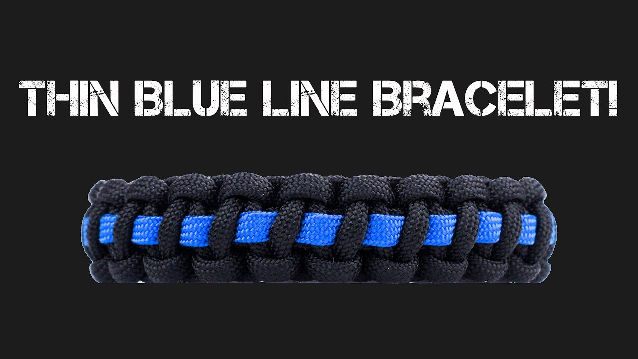 Thin Blue Line Paracord Bracelet - Police Bracelet Tutorial