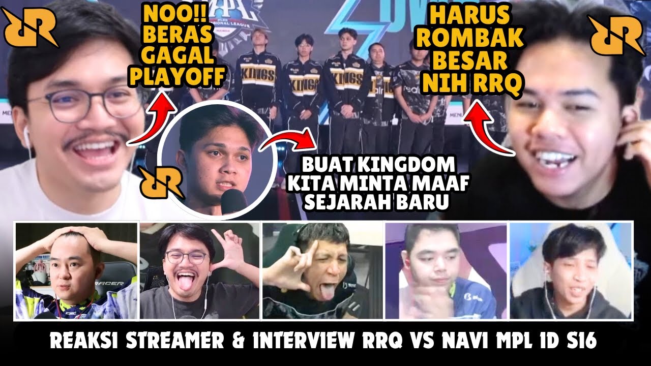 SEJARAH BARU RRQ GAGAL PLAYOFF! REAKSI STREAMER & INTERVIEW RRQ HOSHI VS NAVI DI MPL ID S16!