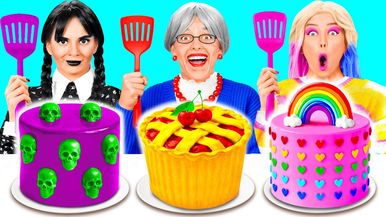 Wednesday vs Grandma Cooking Challenge | Funny Food War by DuKoDu Challenge