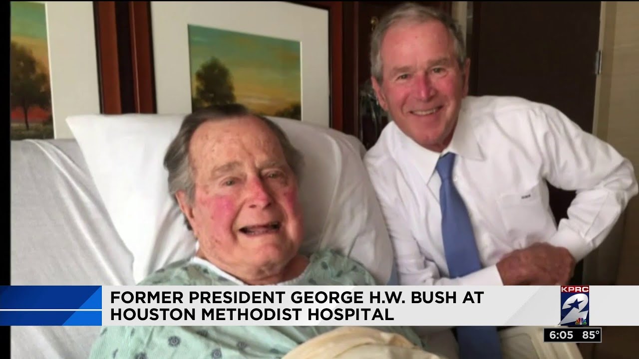 Former President George H.W. Bush at Houston Methodist Hospital