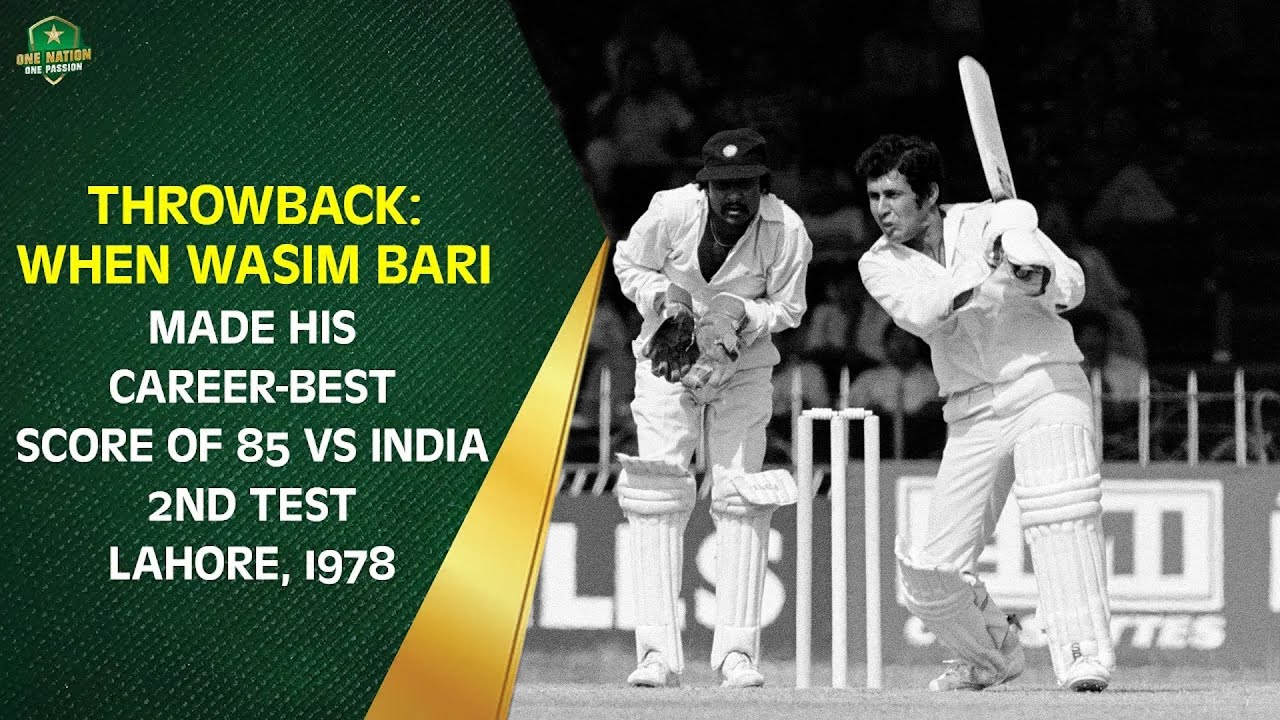 𝑻𝒉𝒓𝒐𝒘𝒃𝒂𝒄𝒌: When Wasim Bari made his career-best score of 85 vs India | 2nd Test, Lahore, 1978 | MA2A