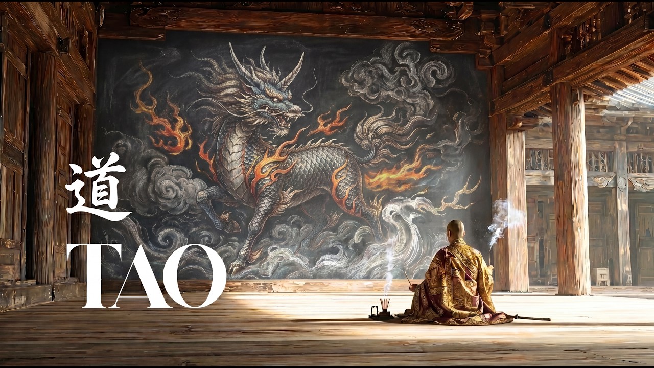 TAO &mdash; 道 | Zen Meditation Music with Dragon Mural & Soothing Japanese Ambient Soundscape