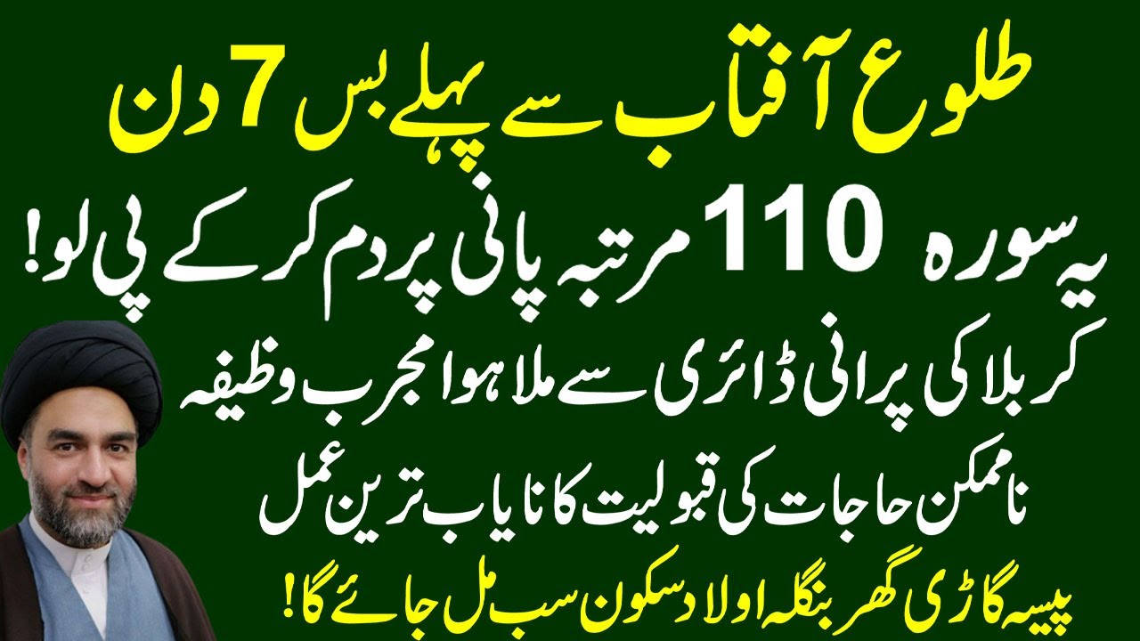 Mah e Rajab Na Mumkin Hajat K Liye Yeh Surah 110 Martaba Parhen  !Syed Ali Raza Rizvi