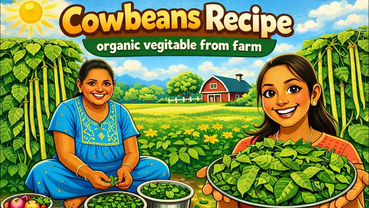 Fresh Cowbeans Leaf Recipe | Village Style Cooking|Healthy Vegetables|#goanvlogger #recipe 