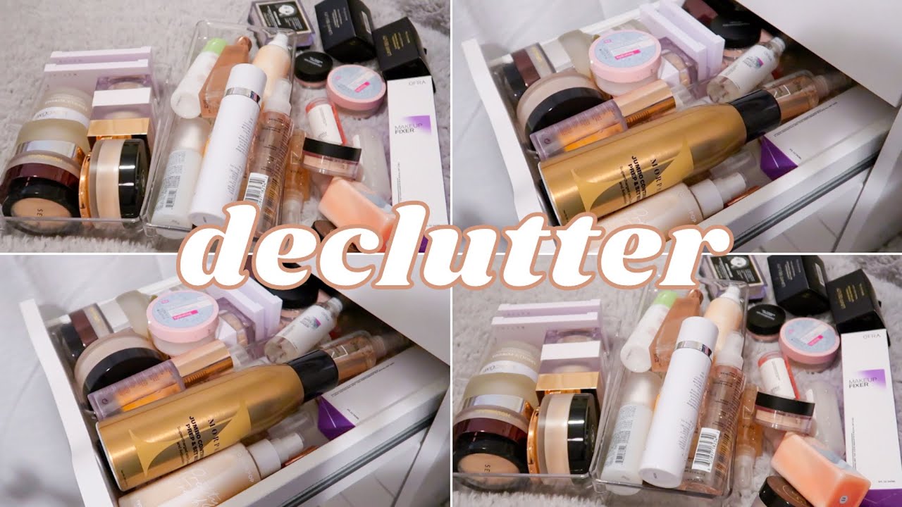 getting rid of my makeup! powder & setting spray *declutter* - vlogmas day 11