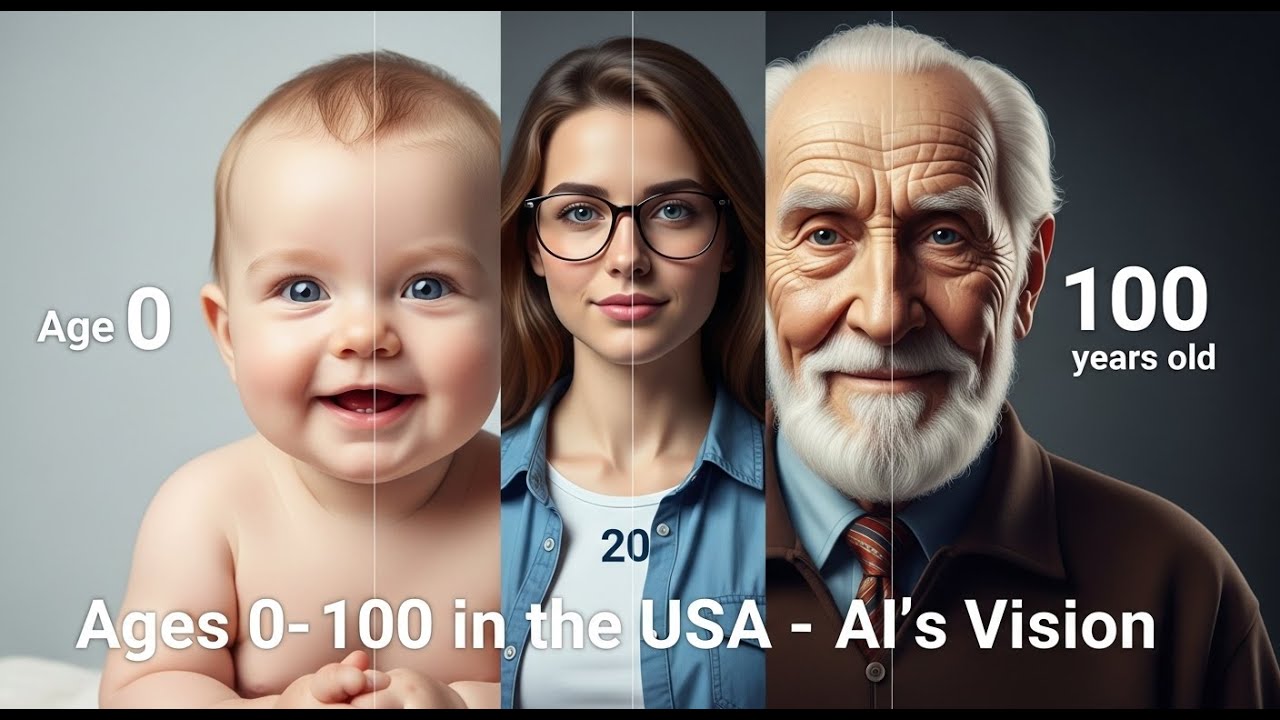 We ask AI to show what ages 0 to 100 look like in the USA
