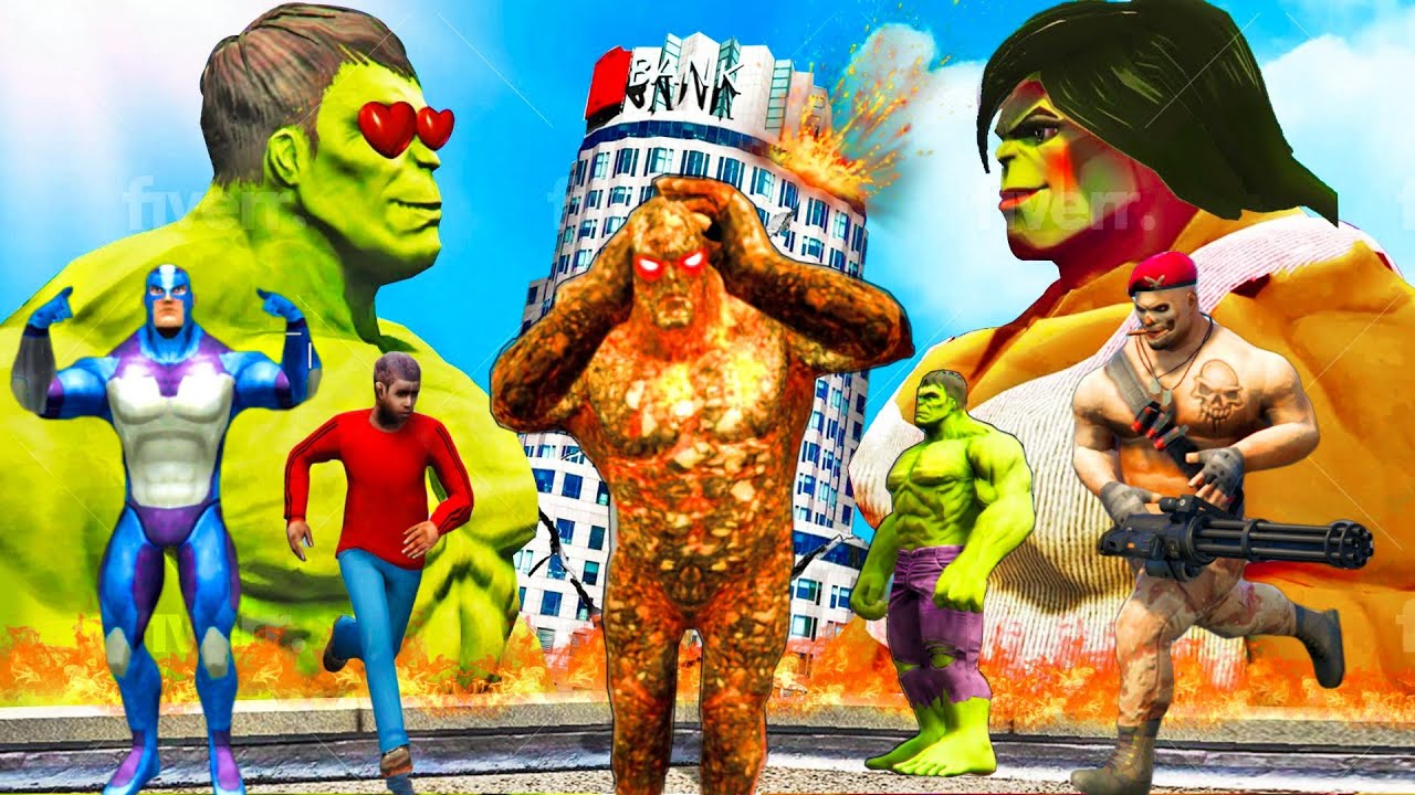 Hulk Became Rope Hero's Friend And He Helped Me || Rope Hero Vice Town || Gta 5 Gameplay