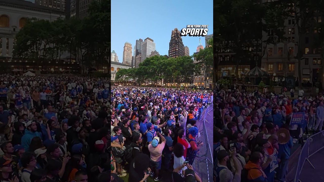 Crowd at Bryant Park watch party also booed President Trump #shorts