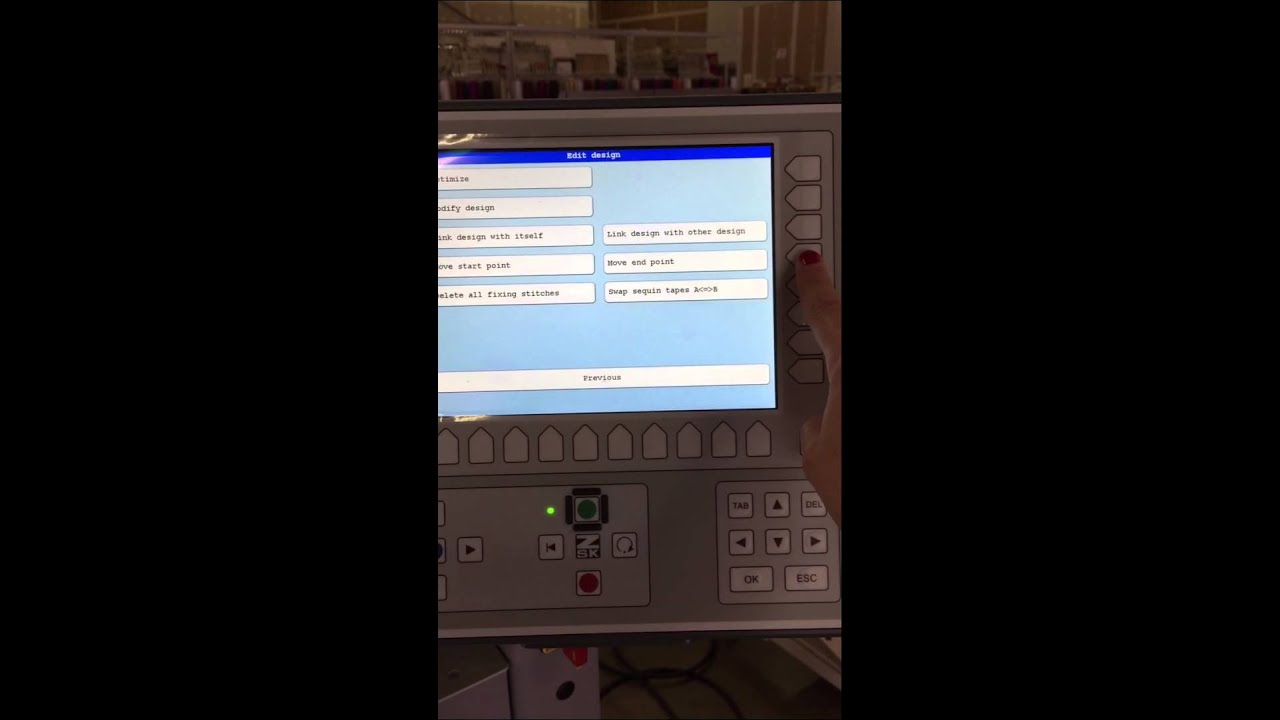 Modify a Design on the ZSK Embroidery Machine