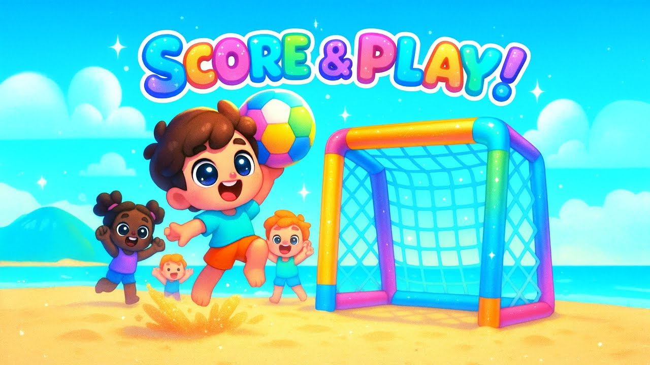 Fun Beach Handball Game Song 🏐 for Children | Sports & Play Rhyme