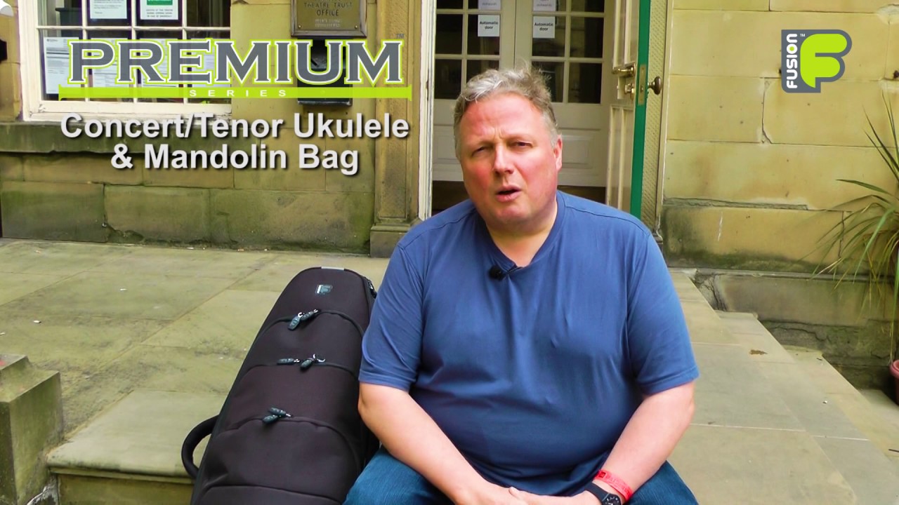 Percy Copley with his Fusion Ukulele Gig Bag